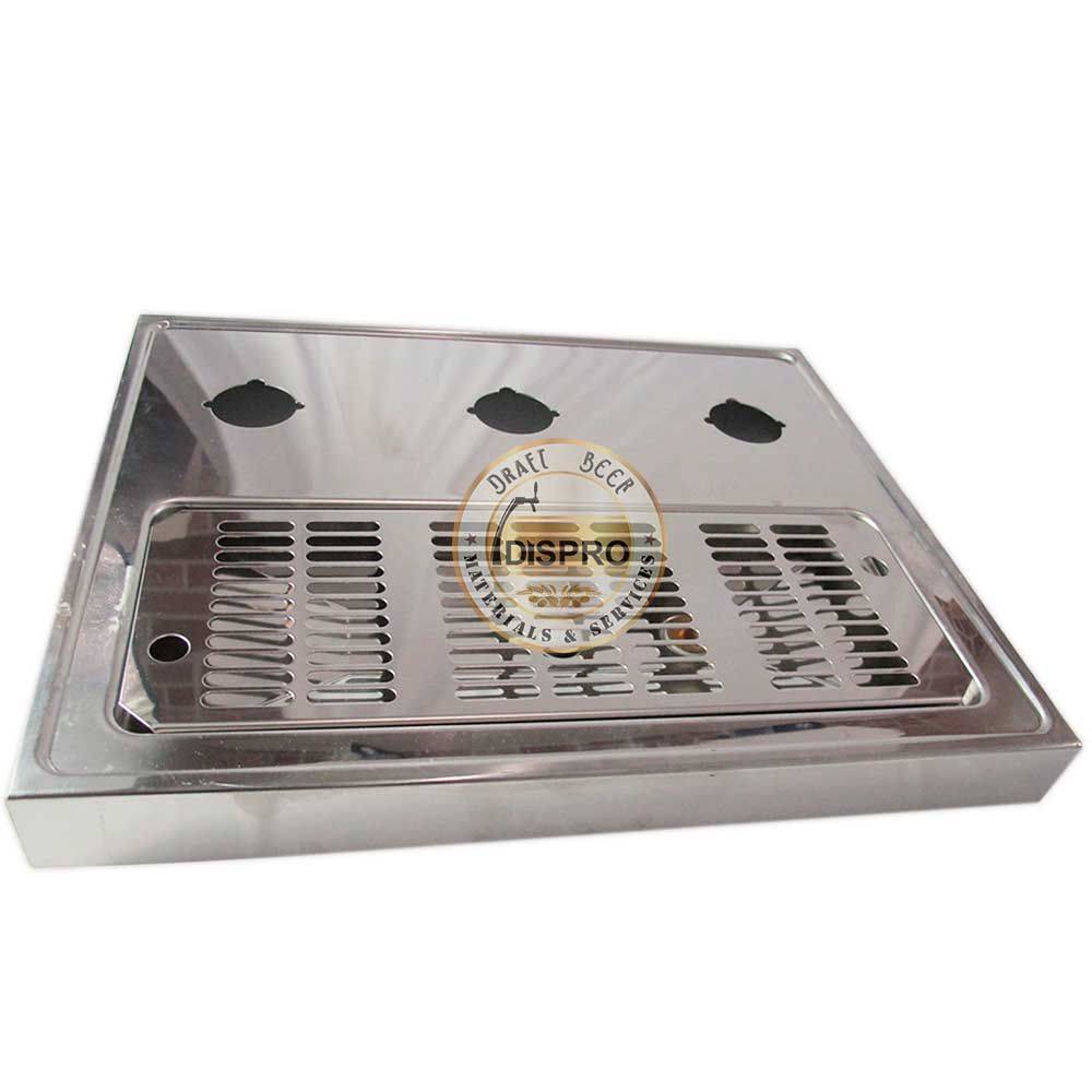 Bandeja Inox 500x400x50mm 3 Ag. 50mm