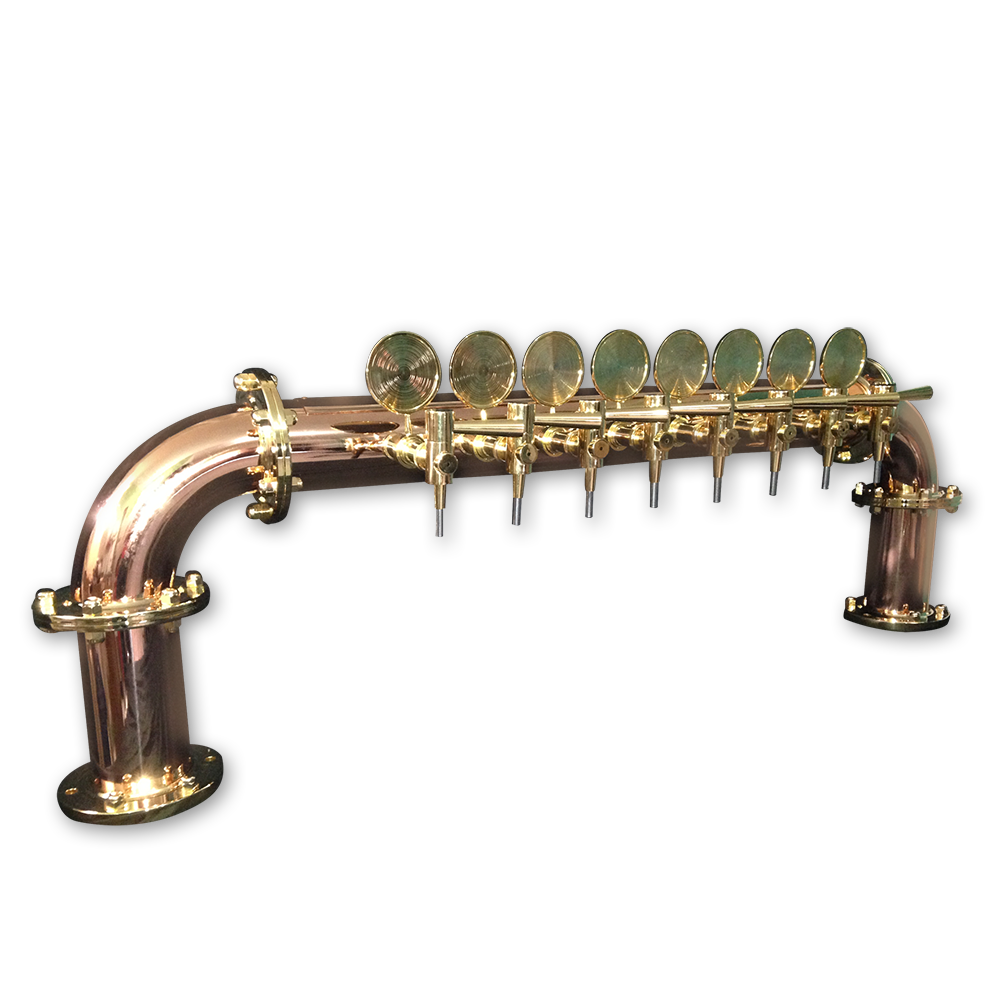 Columna Puente Marinera Cobreada 8 grifos